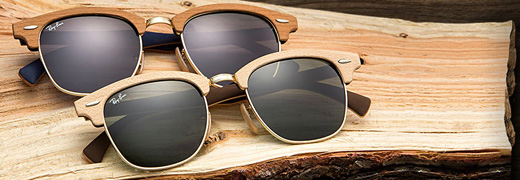 Реклама деревянных очков Ray-Ban