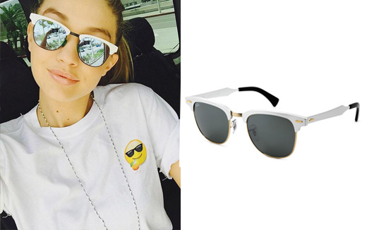 Солнцезащитные очки Ray-Ban Clubmaster Aluminium Джиджи Хадид