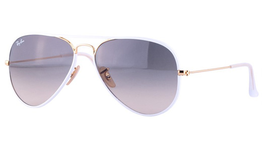 Белые солнцезащитные очки Ray-Ban Aviator Full Color 3025JM 146 32