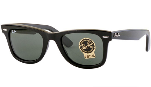 Классические очки Ray-Ban Wayfarer 2140 901 черного цвета