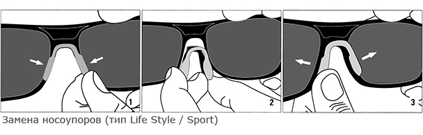Замена носоупоров в очках Oakley Crossrange 9361